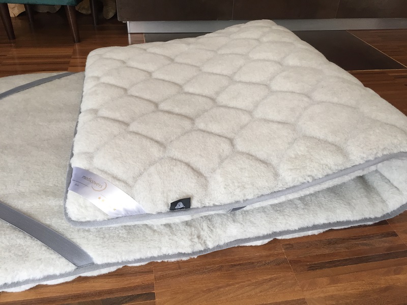 Materac z wełny Alpaki Silver Caro + Alpaka Gładka 120x200