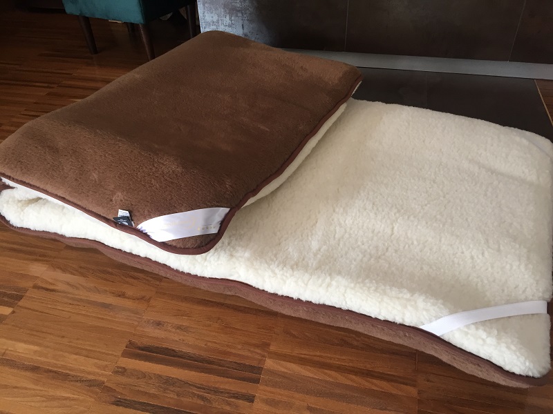 Materac z wełny Merynos Tumbler + Camel Ciemny 220x200
