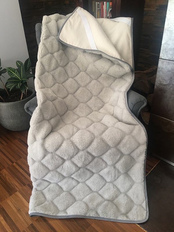 Podkład z wełny Alpaki Silver Caro 120x200