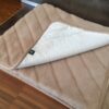 Podkład z wełny Camel Jasny Pasy 220x200