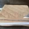 Podkład z wełny Camel Jasny Pasy 220x200