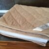 Podkład z wełny Camel Jasny Pasy 220x200