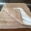 Podkład z wełny Camel Jasny Pasy 220x200