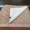Podkład z wełny Camel Jasny Pasy 220x200