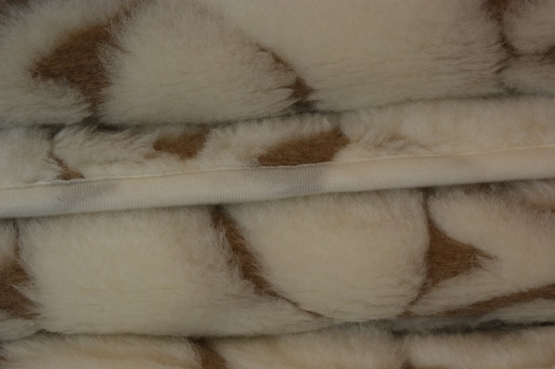 Kołdra z wełny Kaszmir Gładki + Camel Warkocz Biały 200x200